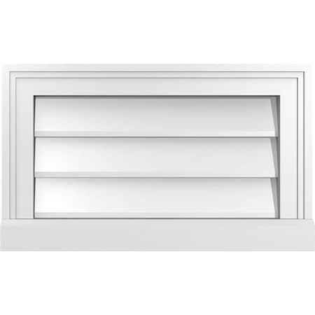 Ekena Millwork Vertical Surface Mount PVC Gable Vent w/ 2"W x 2"H , Brickmould Sill Frame, 20"W x 12"H GVPVE20X1203SN